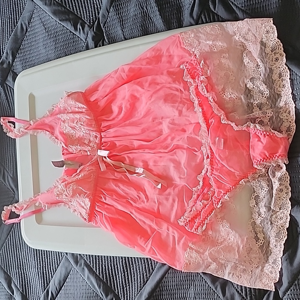Victoria secret lace chemise with matching thong panty